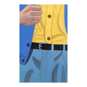 Black Belt - Colorful Contemporary Figurative Masculine Fashion Original Artwork by Darwin Estacio M