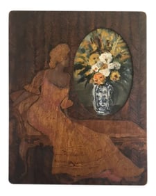 Early 20th Century Figurative Botanical Oil Painting