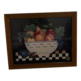 1990s Folk Art Print Titled Fruit of the Spirit by American Artist Diane Ulmer Pedersen