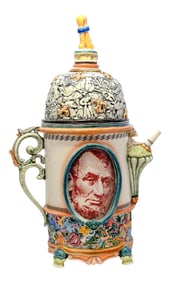 A Contemporary Pop Art Ceramic Sculpture, "Lincoln Teapot"