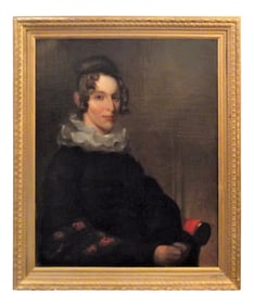 Early 19th Century Portrait of an Aristocratic Lady Oil Painting, Framed