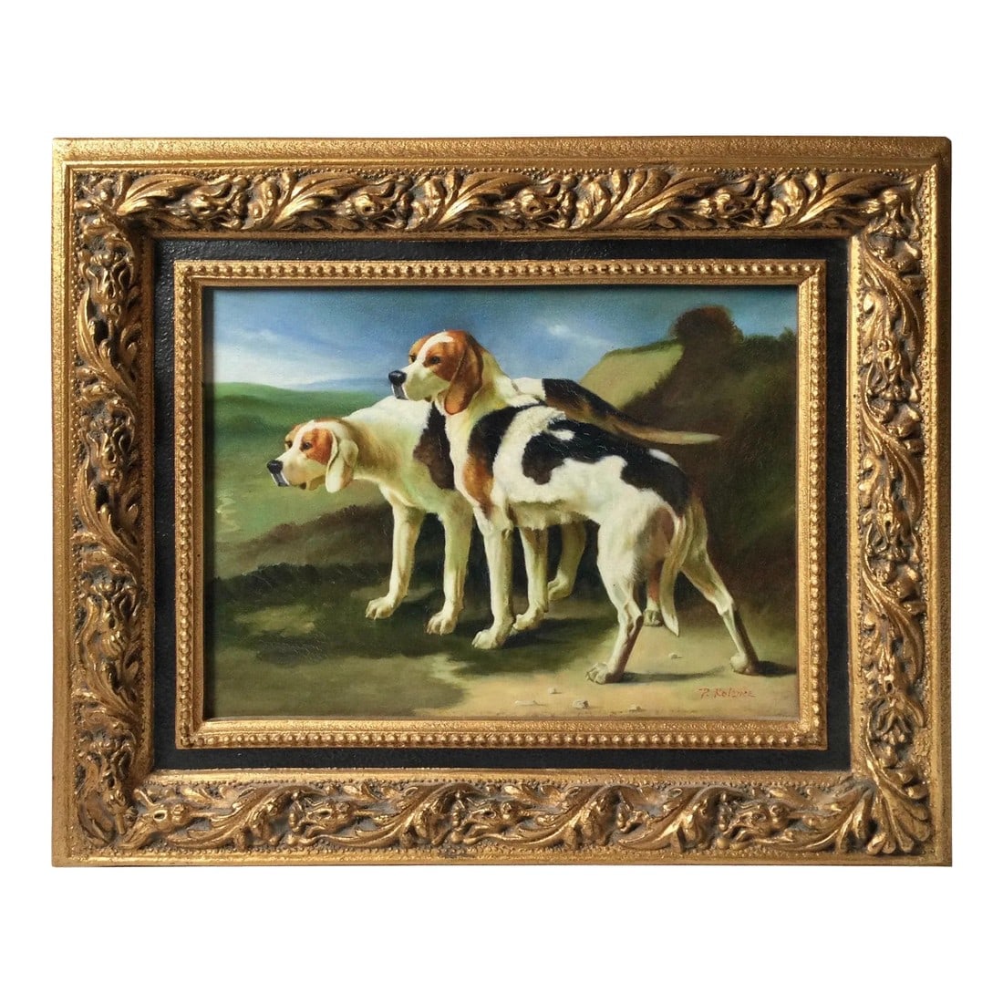 Late 20th Century Oil on Canvas Sporting Dogs Painting (1 of 9)