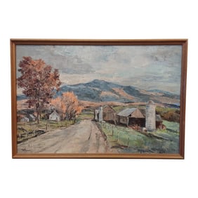 Barbara Van Steppen 1960s New England Landscape Oil Painting