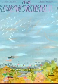 1961 New Yorker Magazine Cover, September 30 (Ilonka Karasz), Original Vintage Cover, County Fair