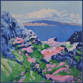 Clouds Over Lanai Large Original Oil on Canvas by American Expressionist George Brinner