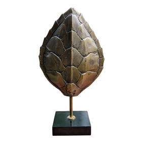 Late 20th Century Shell Still Life Bronze Sculpture on Platform Base