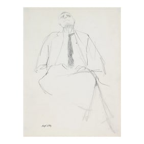 Reclined Businessman Late 1950s Graphite