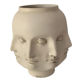 Abstract Fornasetti Style Sculpture TMS Perpetual Face Vase 2005
