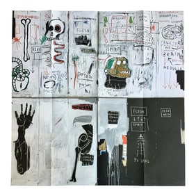 2018 Sothebys Basquiat Flesh & Spirit Poster