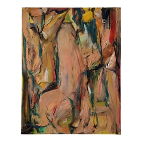 2015 Abstract Expressionist Oil Painting on Canvas "Composition Iv" by Marla Anzalona Ny