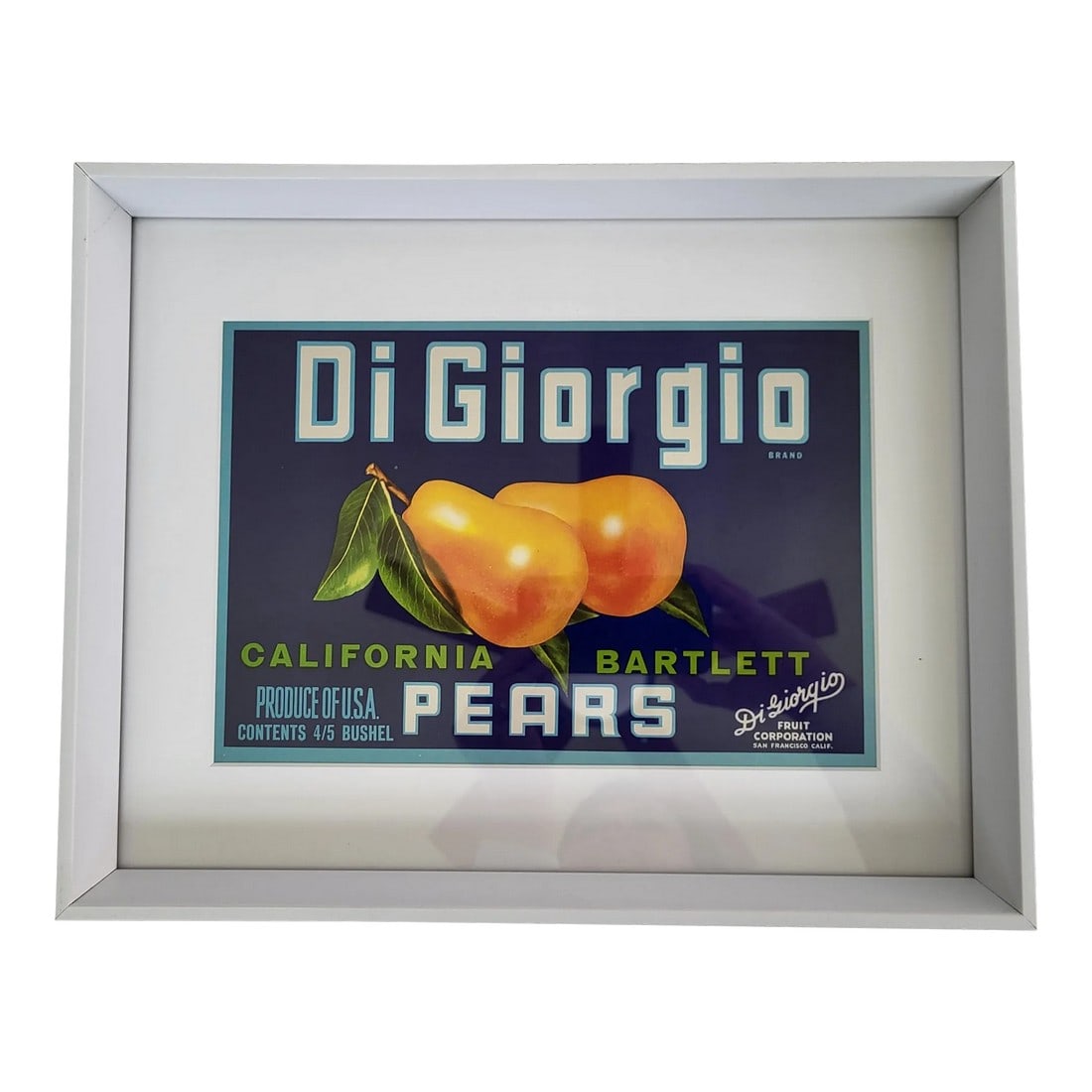 1950s Framed California Bartlett Pear by DiGiorgio Fruit Crate Label (1 of 9)
