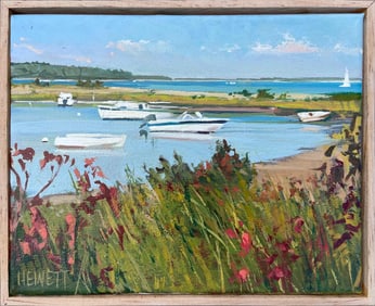 View of the Hidden Cove Contemporary Original Beach Scene Acrylic Painting by Scott Hewett, Framed