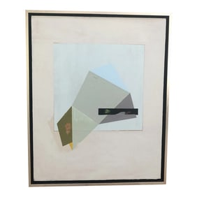 Contemporary Geometric Abstract Painting Framed