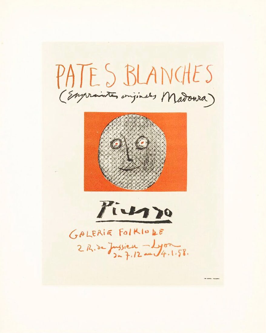 Picasso Lithograph 88 Pates Blanches Art in posters (1 of 1)