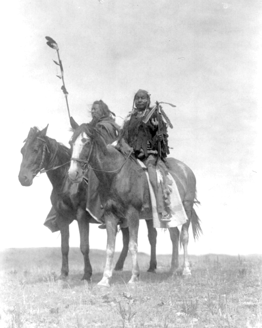 1908, ATSINA CHIEFS, BY EDWARD S. CURTIS: Title: 1908, ATSINA CHIEFS, BY EDWARD S. CURTIS Description: || UNITED STATES SHIPPING ONLY! || This lot is a Dye Based Photolithograph and is a restoration print, produced 'after' the original photog