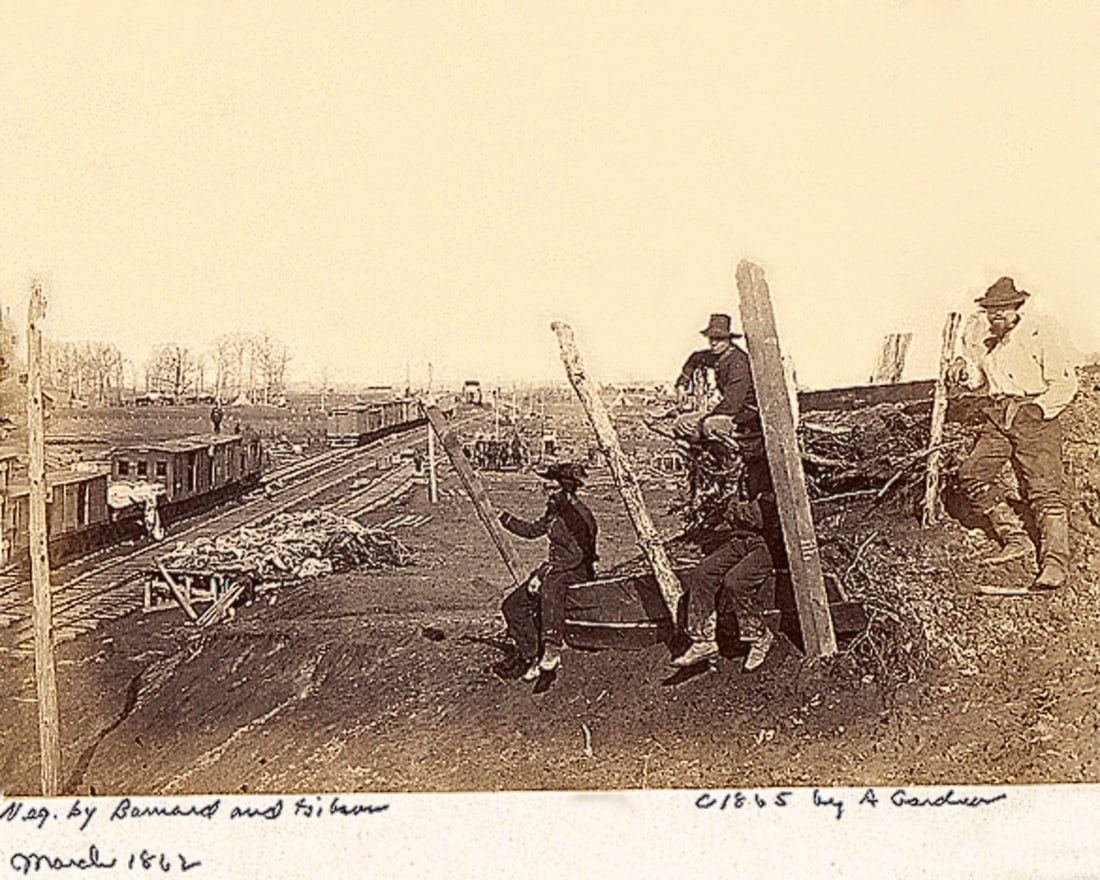 C. 1862/1865, RARE; MANASSAS JUNCTION BY ALEXANDER GARDNER: Title: C. 1862/1865, RARE; MANASSAS JUNCTION BY ALEXANDER GARDNER Description: || UNITED STATES SHIPPING ONLY! || This lot is a Dye Based Photolithograph and is a restoration print, produced 'after' t