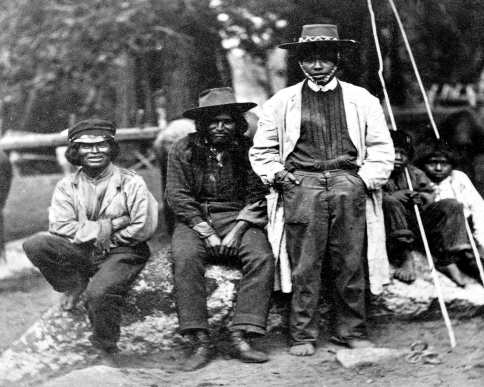 1860, GROUP OF PIUTE INDIANS (1 of 1)