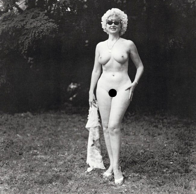 DIANE ARBUS - Nudist with Swan Sunglasses,1965 (1 of 2)