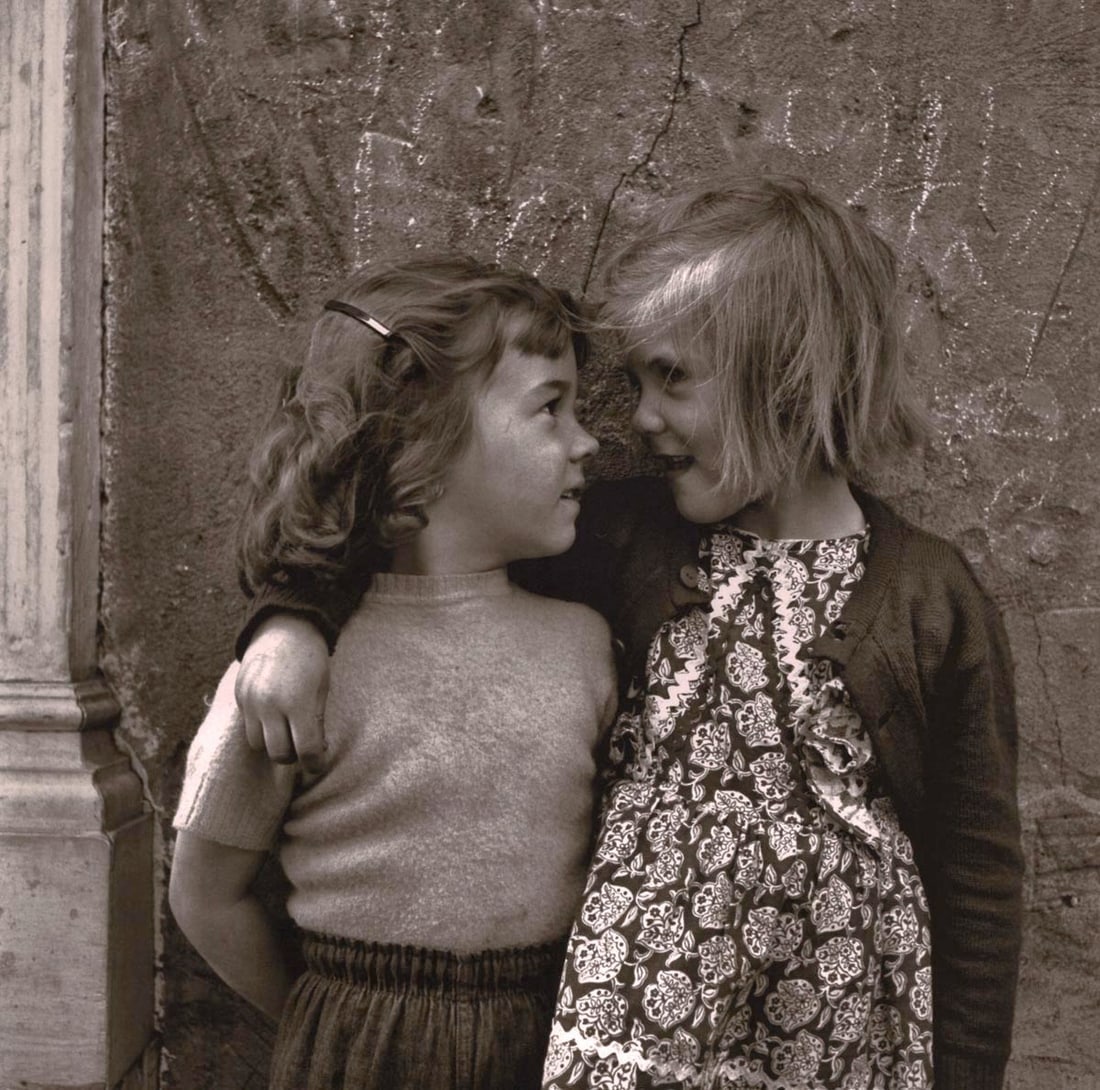 VIVIAN MAIER - Untitled (Friends): Title: VIVIAN MAIER - Untitled (Friends) Description: Artist: VIVIAN MAIER Print Title: Untitled Medium: Duotone Photolithograph Printed 2010’s in China Image size (inches) approx. 9 x 9”