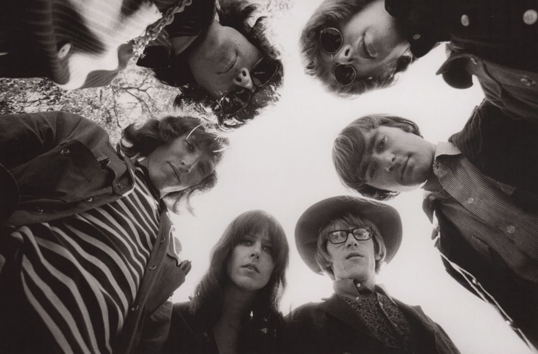 JIM MARSHALL - Jefferson Airplane, SF, c. 1967: Title: JIM MARSHALL - Jefferson Airplane, SF, c. 1967 Description: Artist: JIM MARSHALL Print Title: Jefferson Airplane, SF, c. 1967 Printing Date: 2000 Medium: Duotone Print Printed in: Italy Image S