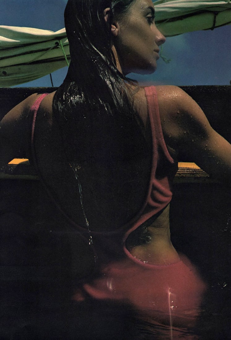 MAX MAXWELL - Untitled, Woman in Red: Title: MAX MAXWELL - Untitled, Woman in Red Description: Artist: MAX MAXWELL Print Title: Untitled, Woman in Red Medium: Beautiful color Sheet-fed photogravure Printed in Italy, 1969 Image size (inche