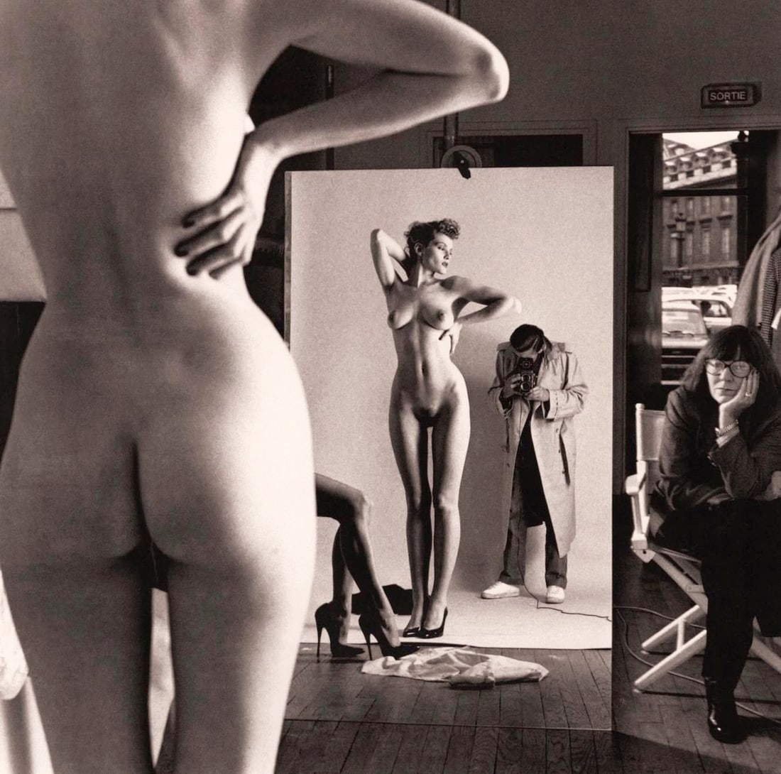 HELMUT NEWTON - Self Portrait with wife, June and Models, Paris, 1981 (1 of 1)