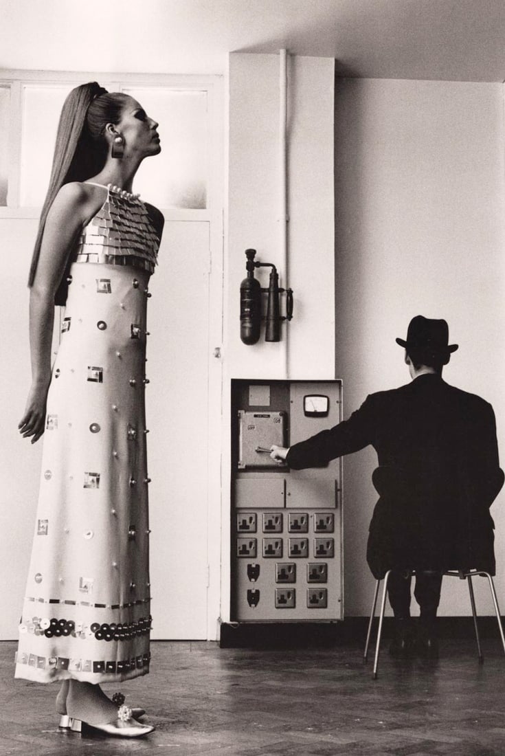 HELMUT NEWTON - Karl Lagerfeld for Chloe, London, 1966 (1 of 1)