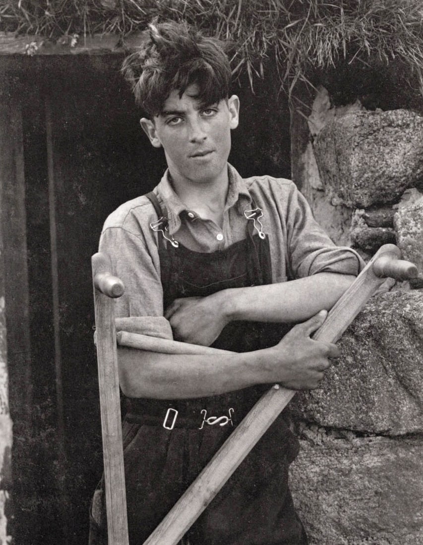 PAUL STRAND - Ewan Macleod, South Uist, Hebrides, 1954: Title: PAUL STRAND - Ewan Macleod, South Uist, Hebrides, 1954 Description: Artist: PAUL STRAND Print Title: Ewan Macleod, South Uist, Hebrides, 1954 Printing Date: 1970s in the US Medium: Photo-lithog