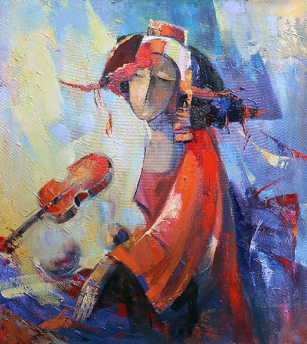 Oil painting Red violin Kirilenko Ivan (1 of 7)