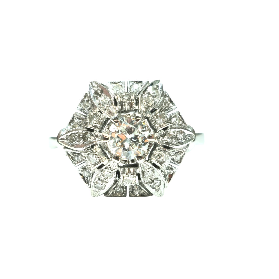Art Deco 2.00 Carat Diamond Gold Ring (1 of 5)