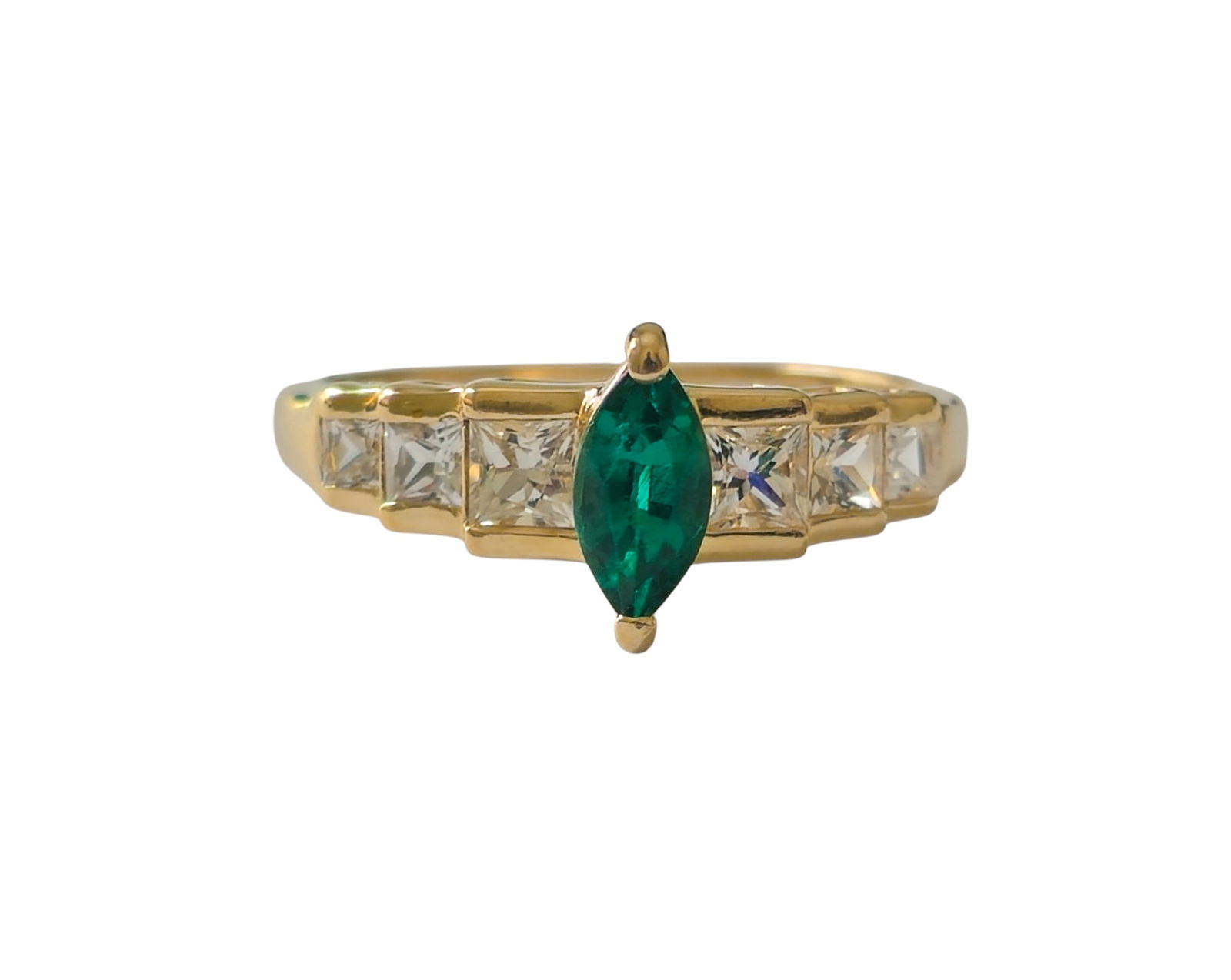 Contemporary Diamond and Colored Stone Ring (1 of 6)