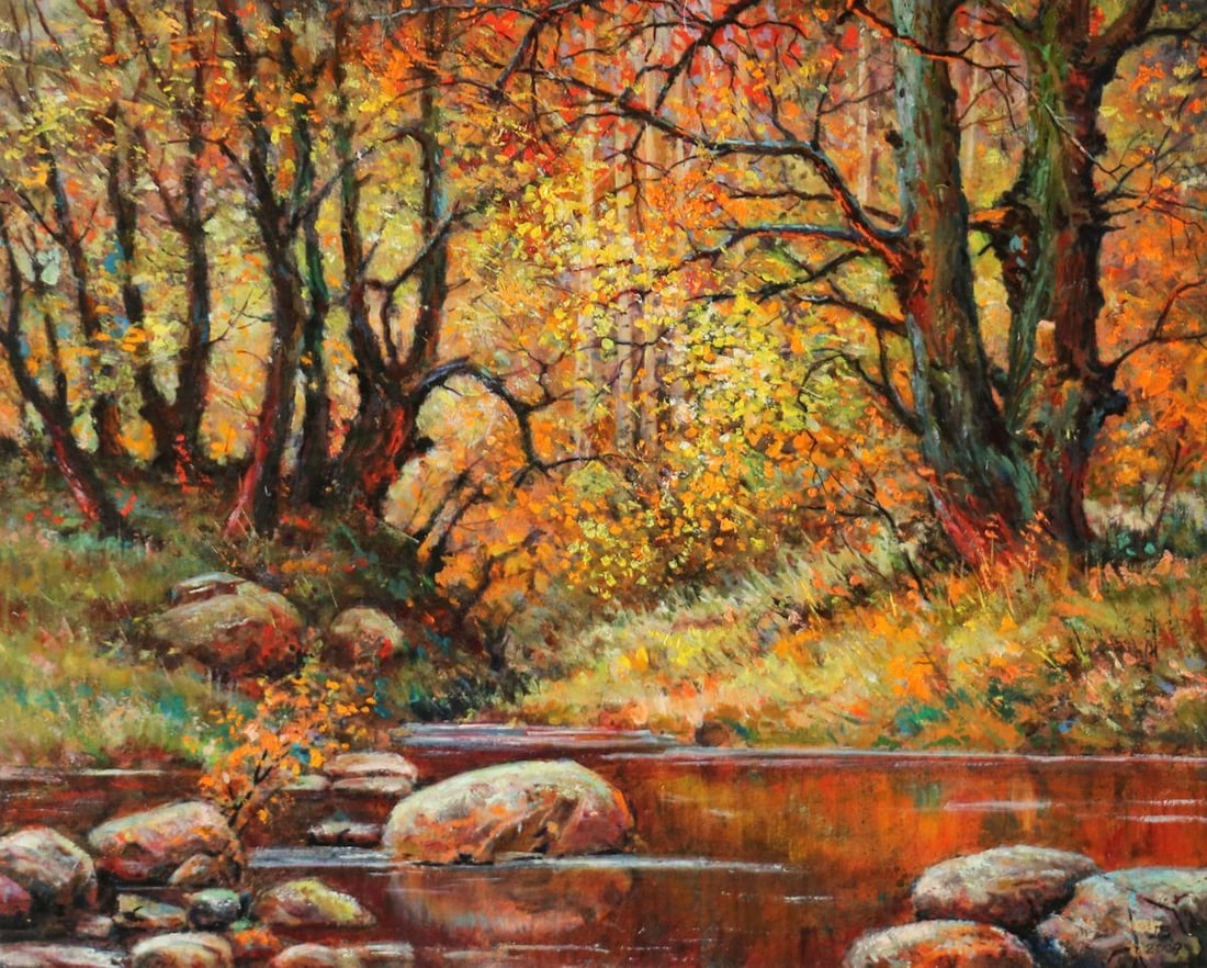 Oil painting Gold autumn Anatolii Tinhkhevich (1 of 1)