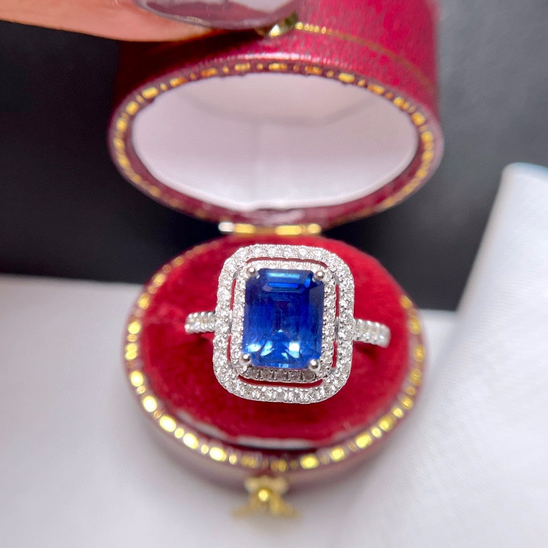 14K GOLD 3.01 CTW NATURAL SAPPHIRE & DIAMOND RING (1 of 5)