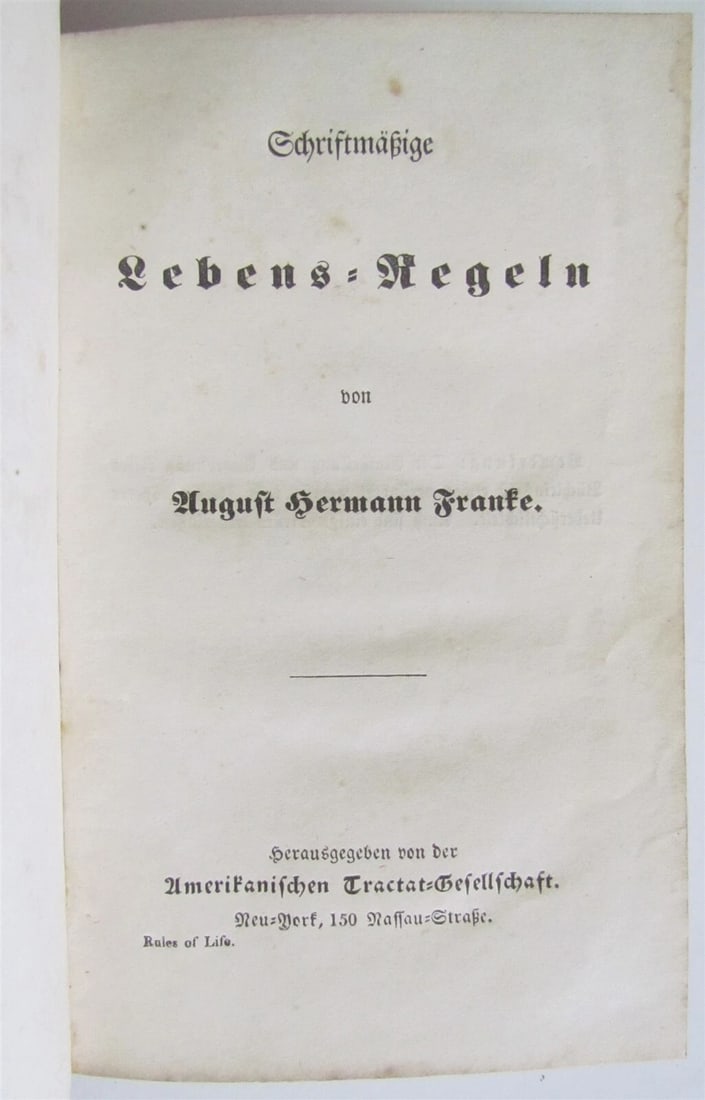 19th century RULES of LIFE ANTIQUE AMERICANA NEW YORK in GERMAN LANGUAGE: Title: 19th century RULES of LIFE ANTIQUE AMERICANA NEW YORK in GERMAN LANGUAGE Description: Size 6 1/3 by 4. Good condition Refund Policy: We will issue a FULL REFUND, 100% money back if you are not 