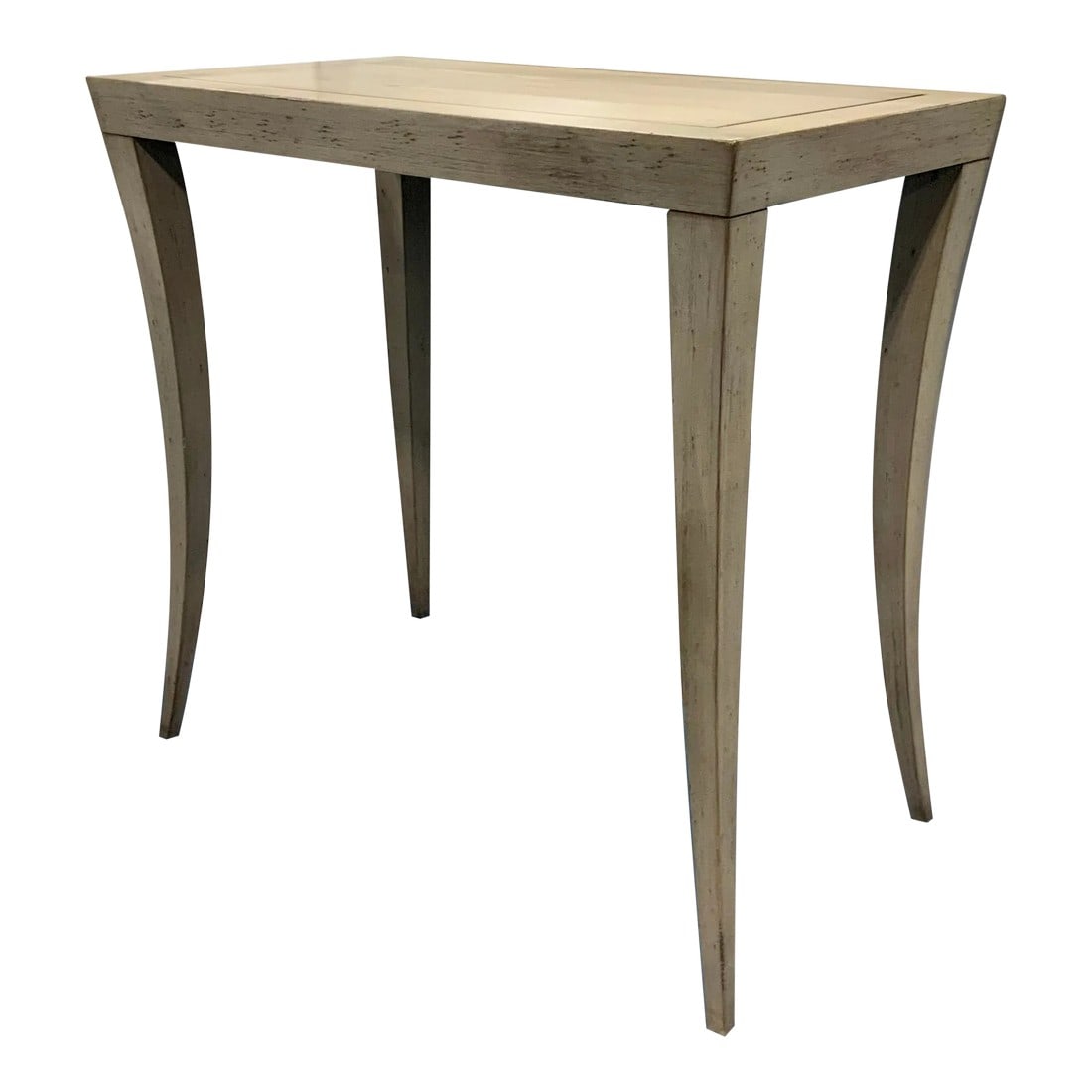 Hickory Chair Modern Greige Wood Console Table: Original Retail $2000, stylish Hickory Chair Modern Greige Wood Console Table, gorgeous grain, subtle distressing, showroom floor sample Condition: Imperfections: Some Imperfections Condition Notes: S