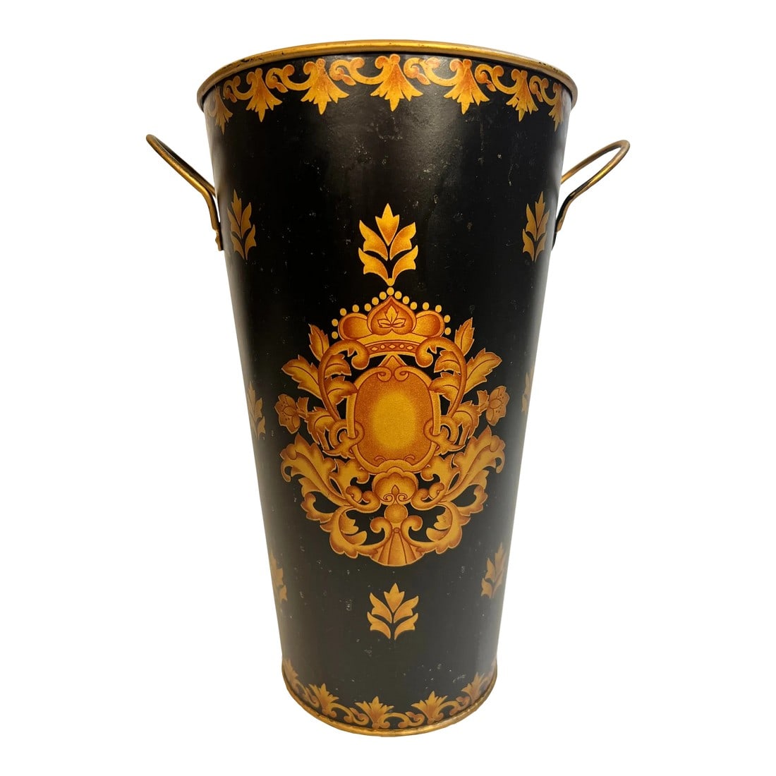 Vintage Regency Hand Painted Tole Flower Bucket (1 of 6)