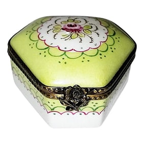 1950s Limoges Porcelain Trinket Egg Box