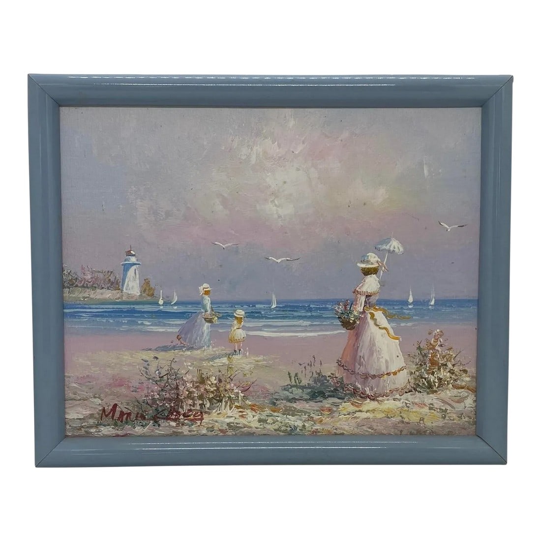 Mid 20th Century Framed French Impressionist Oil Painting on Canvas "Le Touquet, France" by Arti (1 of 12)