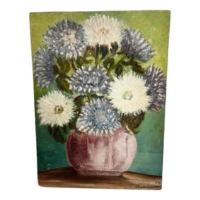 Original Art Still Life, Canvas on Board, Signed by Artist 1972