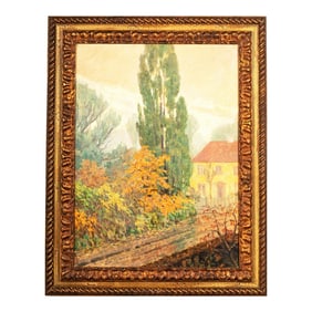 Original Oil Painting "Eucalyptus in Mediterranean Landscape"