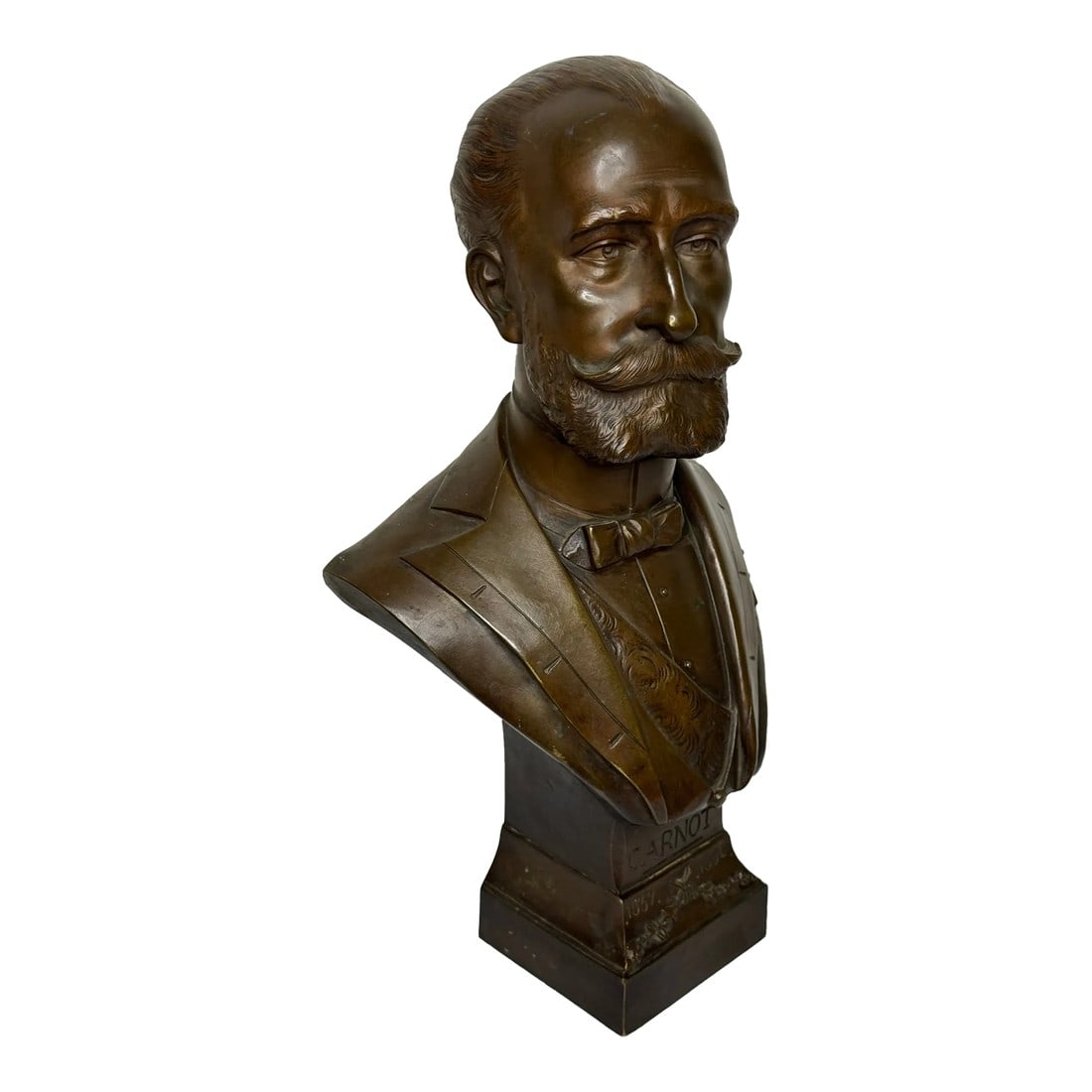 19th Century Sculpture French President Bust Marie FranÃ§ois Sadi Carnot by Adolphe Jean (1 of 12)