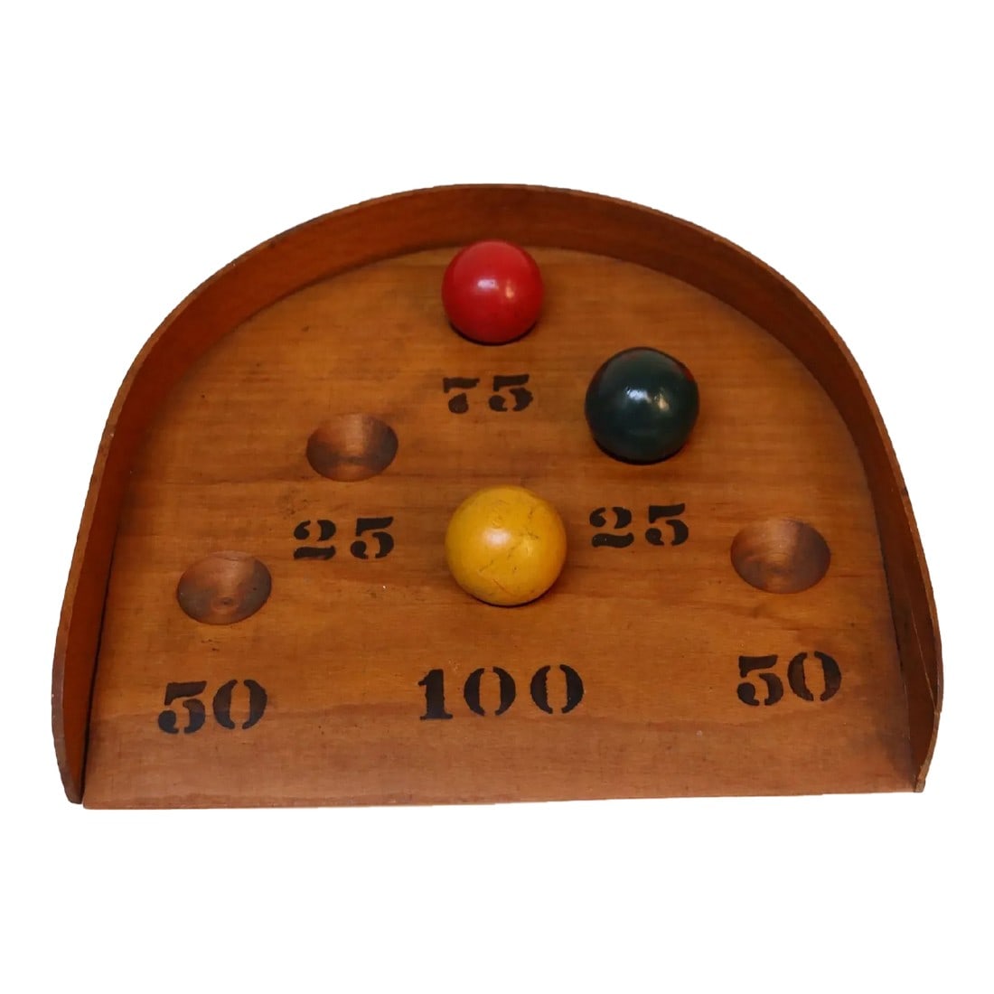 Folk Art Skee Ball Game With Original Three Balls (1 of 12)