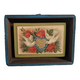 Framed and Embossed 1900s Victorian Valentines Postcard