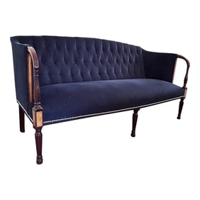 Late 20th Century Southwood Sheraton Settee in Navy