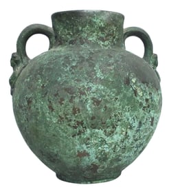 Antique Grand Tour Two Handled Bronze Vessel