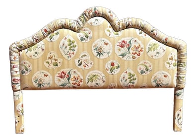 Upholstered King Headboard in Ditchley by Colefax and Fowler 1990s Discontinued