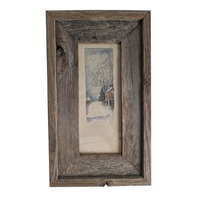 w.c. Vincent Framed House Scene Framed Pencil Drawing