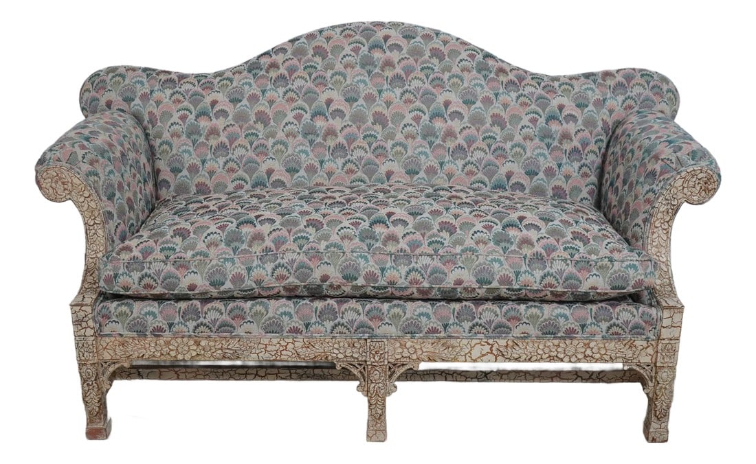 Hickory Chair Crackle Painted Finish Loveseat (1 of 12)