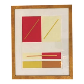 Original Josef Albers Silkscreen 1963 "Interaction of Color" Yale University Press, Framed