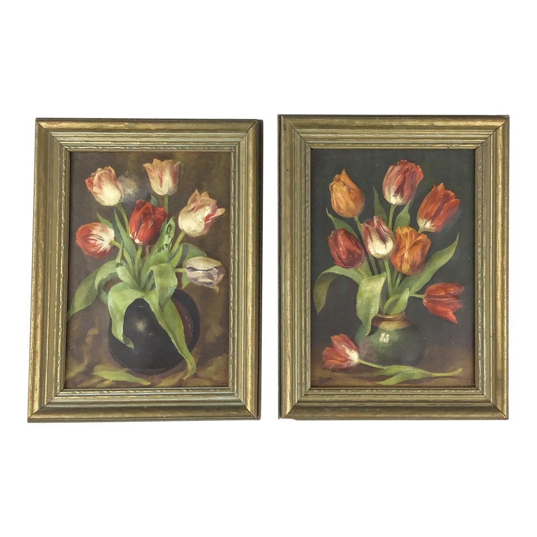Vintage Artisto Ny Three Dimensional Tulip Prints - a Pair (1 of 12)